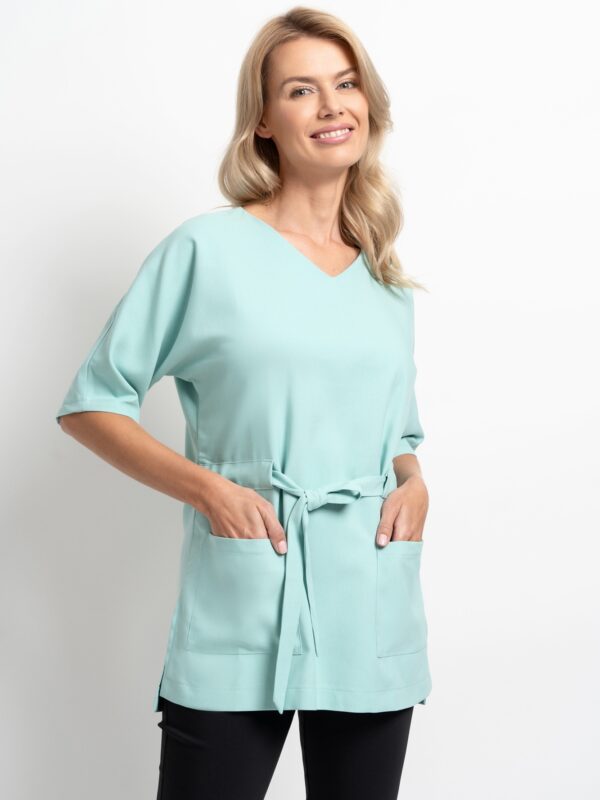 Tunika Medyczna Damska - Kimono Pastel Mint