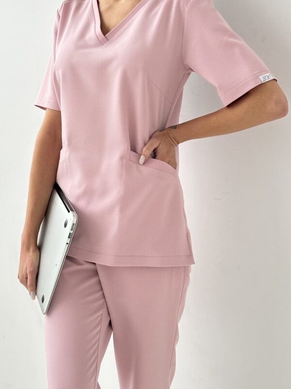 Bluzka Medyczna Damska Scrubs Comfort Pastel Pink