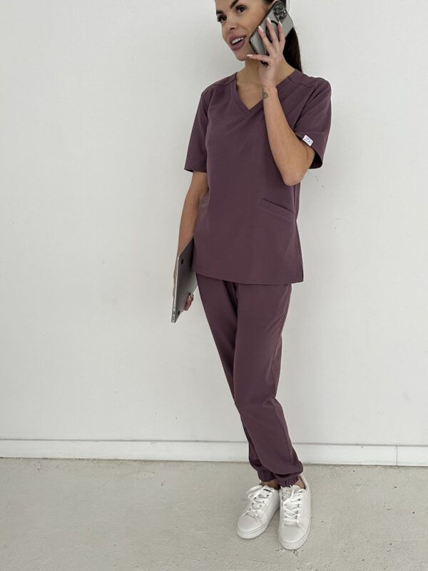 Spodnie Medyczne Damskie Scrubs Comfort BERRY