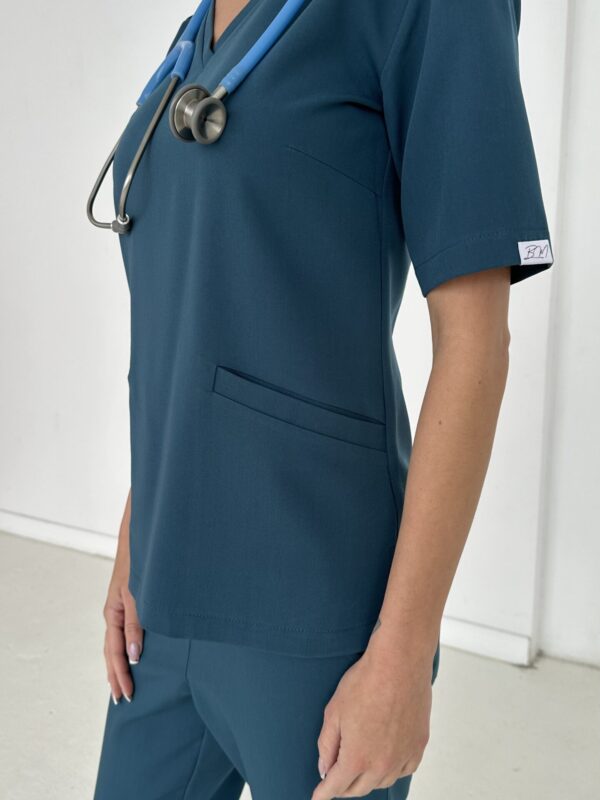 Bluzka Medyczna Damska Scrubs Comfort TEAL BLUE