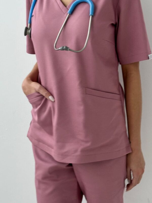 Bluzka Medyczna Damska Scrubs Premium Tibetan Rose