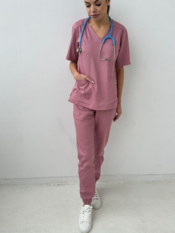 Spodnie Medyczne Damskie Scrubs Premium TIBETAN ROSE