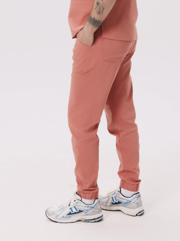 SPODNIE MEDYCZNE MĘSKIE – SCRUBS JOGGER – PREMIUM – SALMON