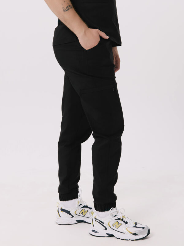 SPODNIE MEDYCZNE MĘSKIE – SCRUBS JOGGER – PREMIUM – BLACK