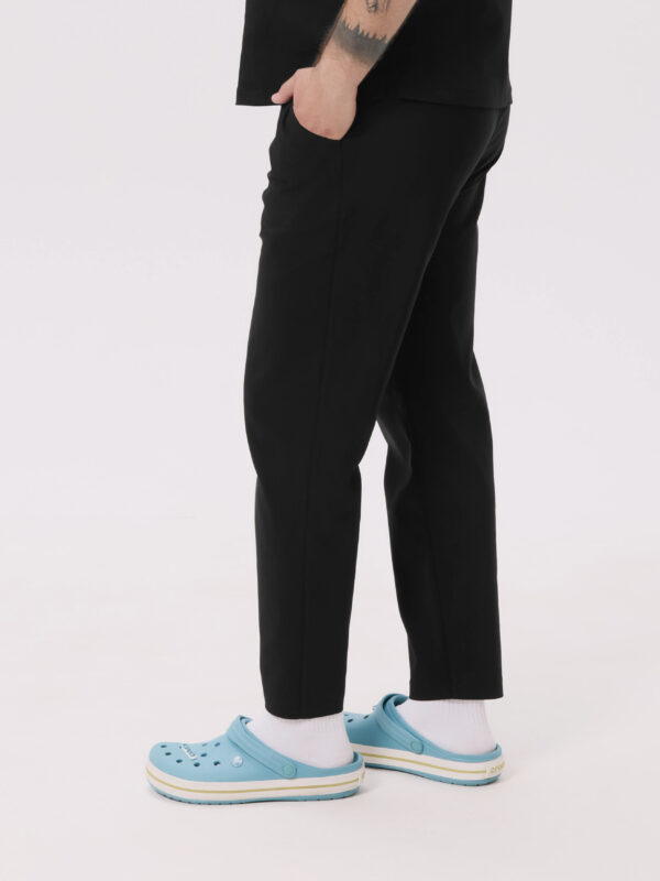 SPODNIE MEDYCZNE MĘSKIE – SCRUBS PROSTE – PREMIUM – BLACK