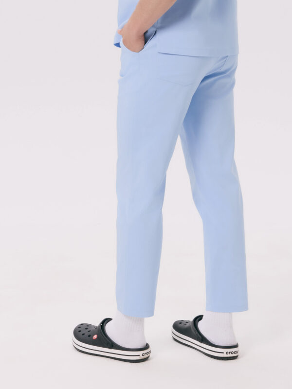 SPODNIE MEDYCZNE MĘSKIE – SCRUBS PROSTE – PREMIUM – BABY BLUE