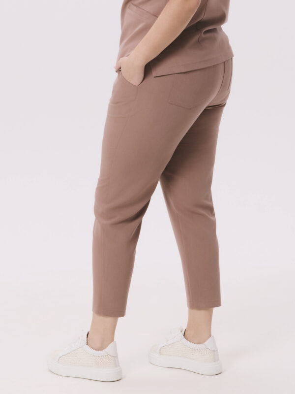 SPODNIE MEDYCZNE DAMSKIE PROSTE - SCRUBS-BASIC - ALMOND