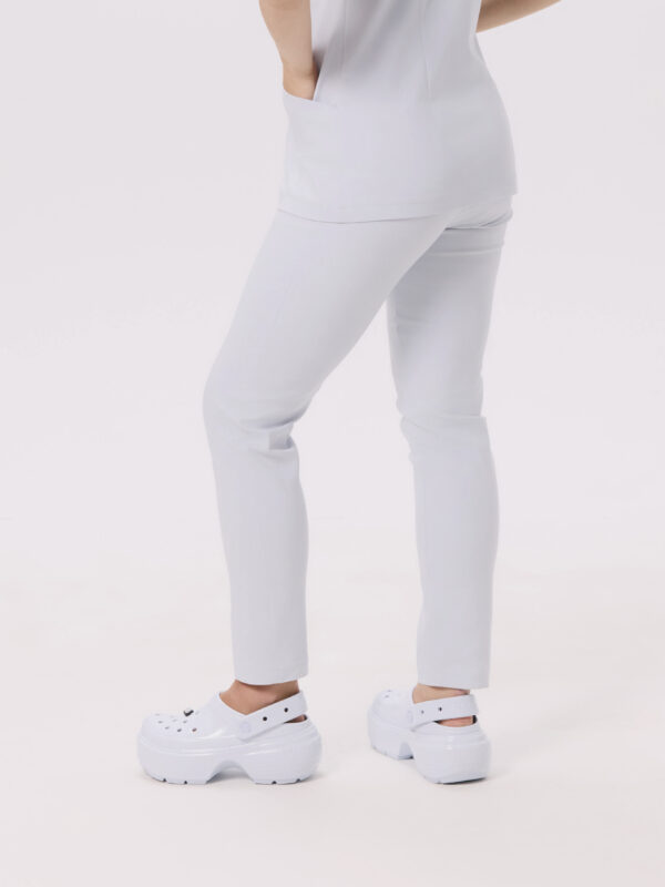 SPODNIE MEDYCZNE DAMSKIE – SCRUBS PROSTE – PREMIUM – SILVER GREY