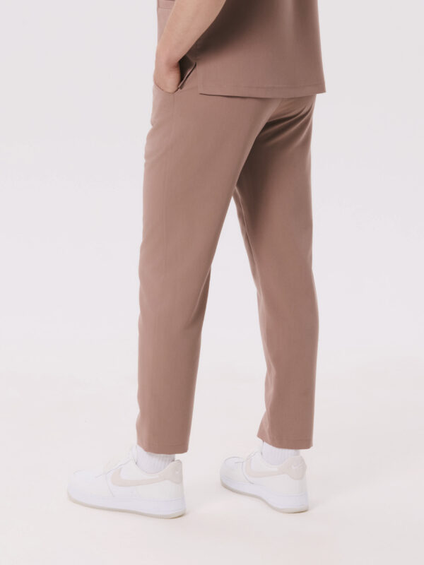 SPODNIE MEDYCZNE MĘSKIE – SCRUBS PROSTE – BASIC – ALMOND