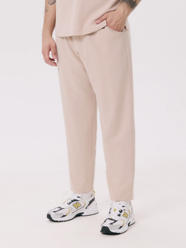 SPODNIE MEDYCZNE MĘSKIE – SCRUBS PROSTE – BASIC – WARM BEIGE