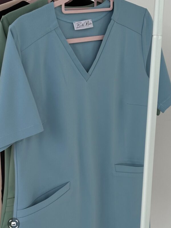 Bluzka Medyczna Damska Scrubs Premium  Blue