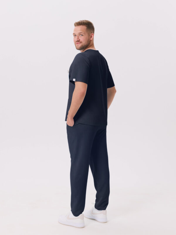 SPODNIE MEDYCZNE MĘSKIE – SCRUBS PROSTE – BASIC – NAVY