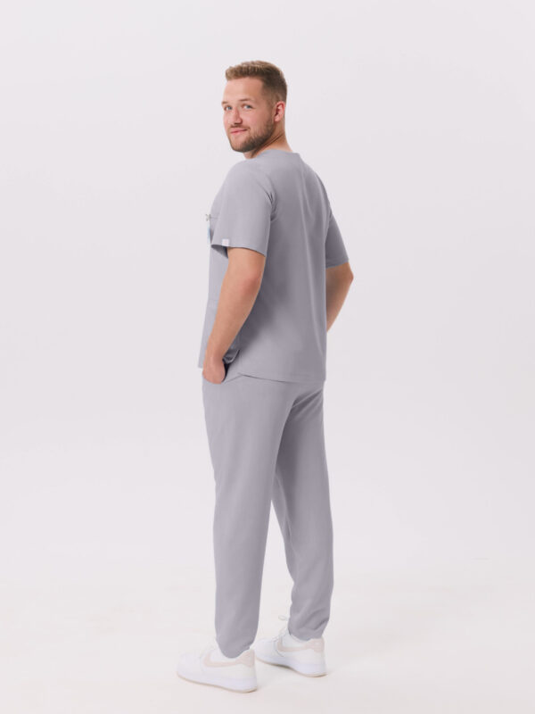 SPODNIE MEDYCZNE MĘSKIE – SCRUBS PROSTE – BASIC – GREY