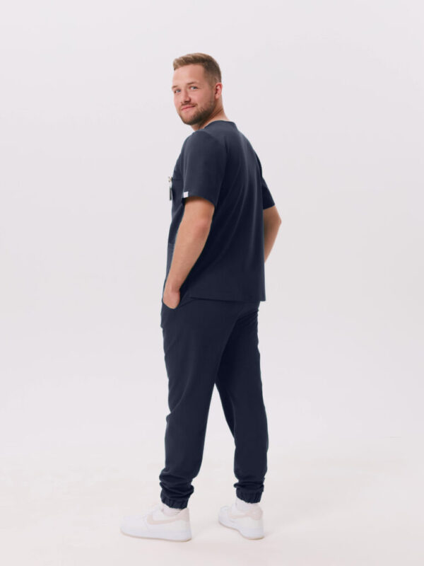 SPODNIE MEDYCZNE MĘSKIE – SCRUBS JOGGER – BASIC – NAVY