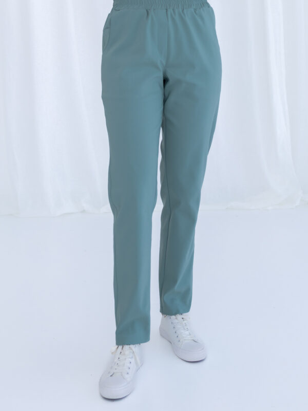 SPODNIE MEDYCZNE DAMSKIE – SCRUBS PROSTE – PREMIUM – SZAŁWIA