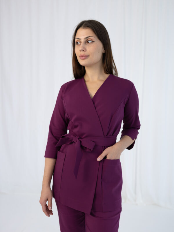 TUNIKA MEDYCZNA DAMSKA - PREMIUM- BURGUND